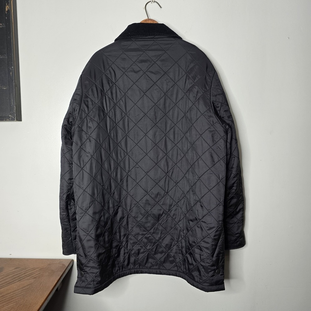 Barbour Black Quilted Liddesdale Jacket Size XL Chore Work Coat Heritage Barn - Picture 14 of 16